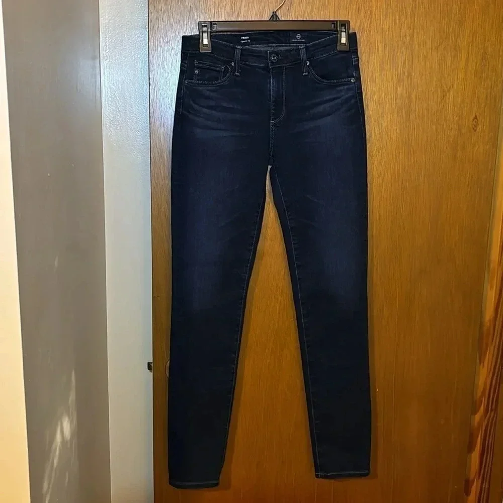 AG Adriano Goldschmied Dark Wash Prima Cigarette Leg Jeans Size 25R